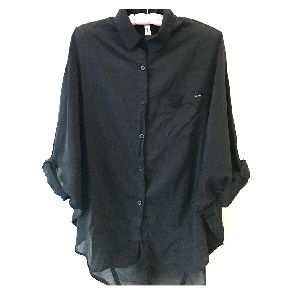 RVCA Black Button Down
